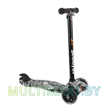 Самокат 21st Scooter Mini K 038Z черный, прозрачные колёса